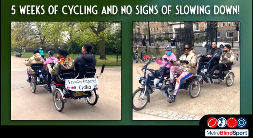 Cycling side by side for 5 weeks